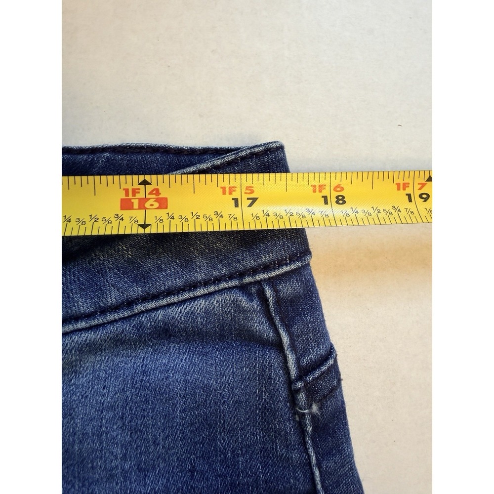 Democracy Jeans Women's 14 Seamless Ankle Skimmer Embroidered Flowers Bird Blue - Picture 7 of 9